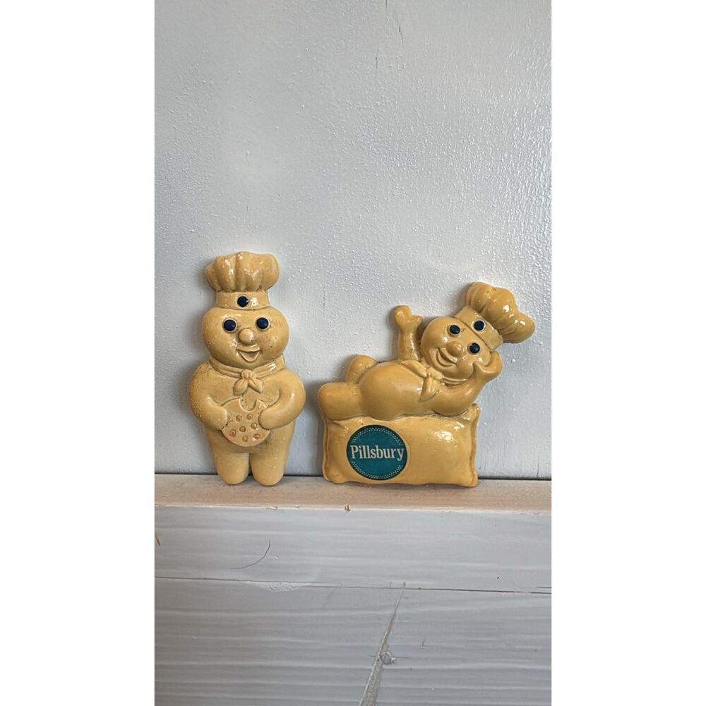 Pillsbury Doughboy  Refrigerator Magnets Lot of 2 Vintage